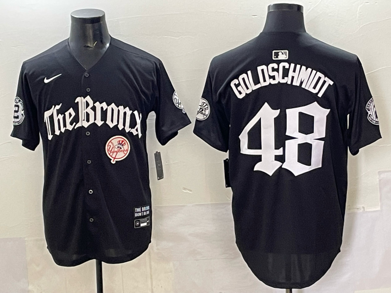 Men New York Yankees #48 Goldschmidt black MLB 2025 Nike jersey 025